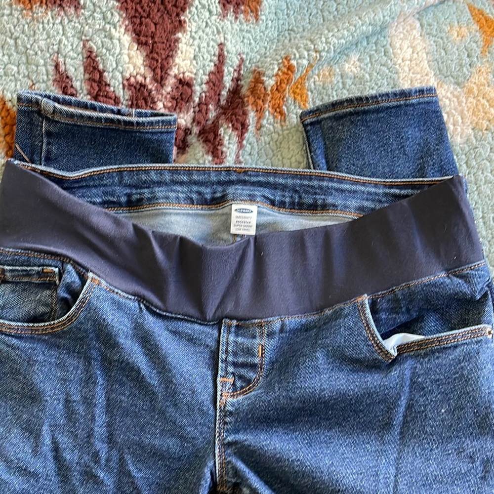 8 Long Rockstar Maternity Skinny Jeans with Low Panel